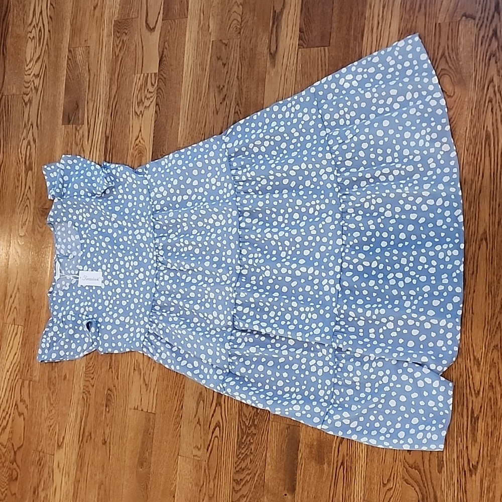 FANTASLOOK blue midi dress size Large